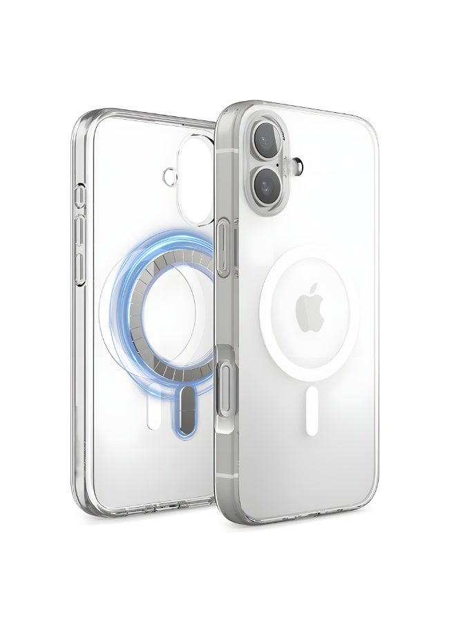 جراب لموبايل ايفون 16 Plus ماج سيف شفاف يدعم الشحن اللاسلكي المغناطيسي، حماية ضد الصدمات، مقاوم للخدش لموبايل ايفون 16 بلس - شفاف - Image 1